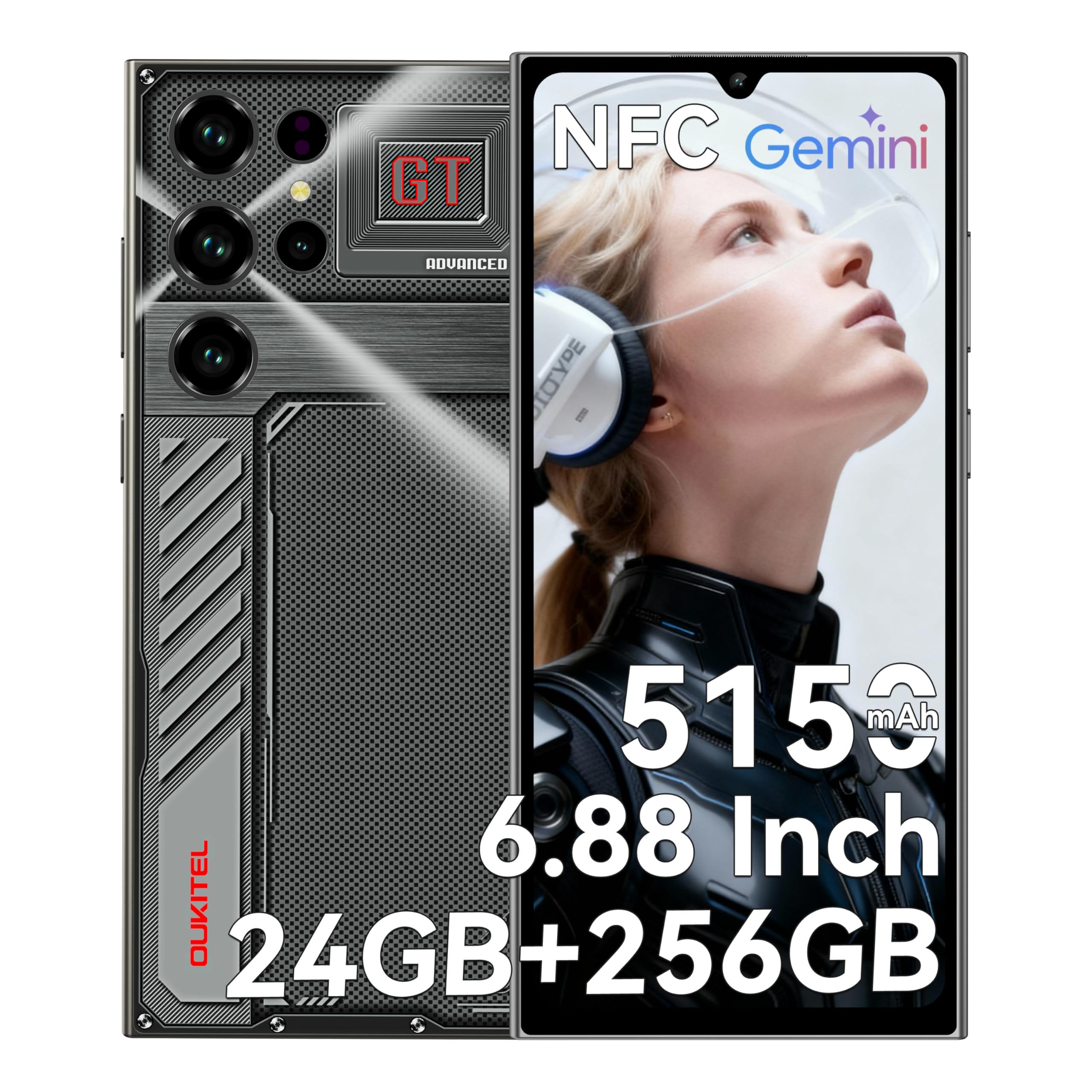 OUKITEL C61 GT Telefonos Moviles Libres - 24GB RAM+256GB ROM/TF